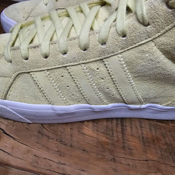 Adidas Basket Prof! Yellow Leather Suede High-Tops Women's Size 8 1/2 - Picture 6 of 16